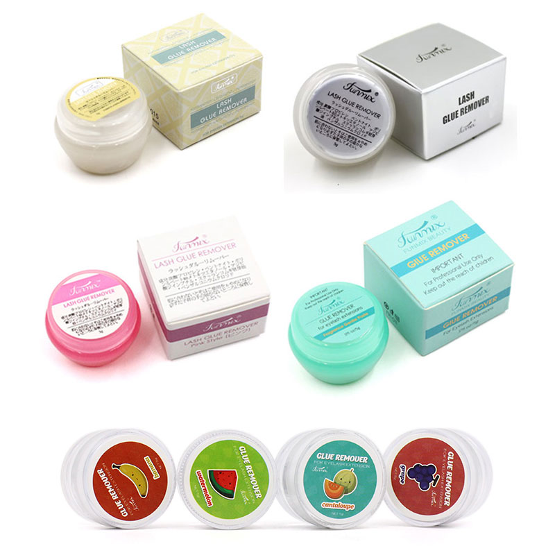 Eyelash Extension Gel Remover - 10 個フルーツフレーバーまつげグルーリムーバー 5 グラムゼロ刺激クイック除去まつげエクステンションツール香りの香りクリーム