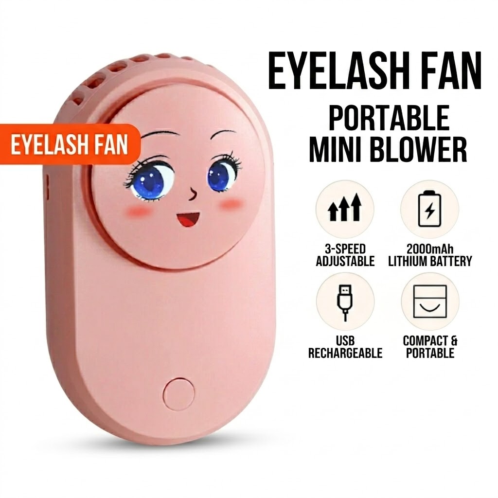 Eyelash Extension Fan - USBポータブルミニまつげファン乾燥機 ハンドヘルドまつげブロワー 速乾性グルー エアコン冷却ファン まつげエクステ メイクアップツール