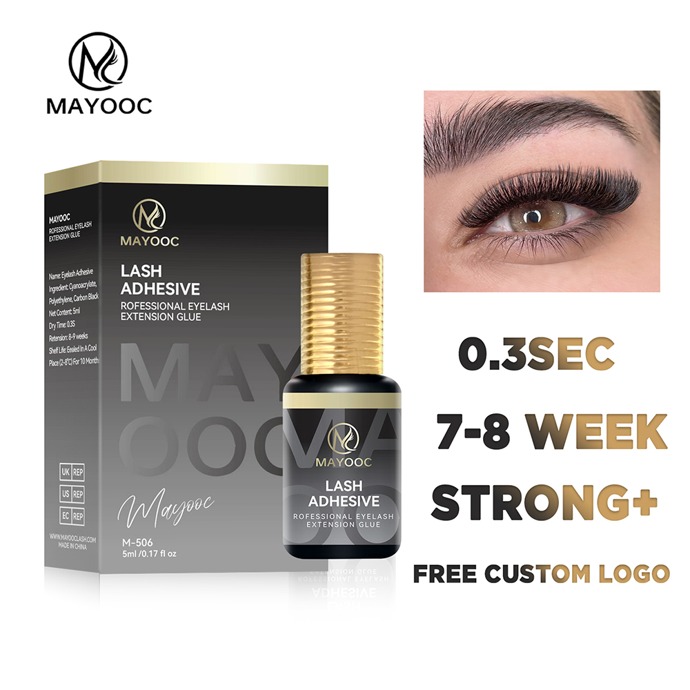 Eyelash Extension Gel Remover - MAYOOC 0.3 秒まつげエクステンション接着剤速乾性個別まつげ接着剤敏感な目黒まつげ接着剤ラッシュフリーカスタムロゴ