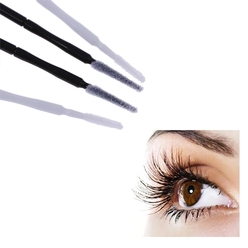 Eyelash Extension Salon - 100 個プロフェッショナル使い捨てまつげエクステンションマイクロブラシアプリケーターメイクアップマスカラ綿棒ブラシ綿棒メイクブラシ