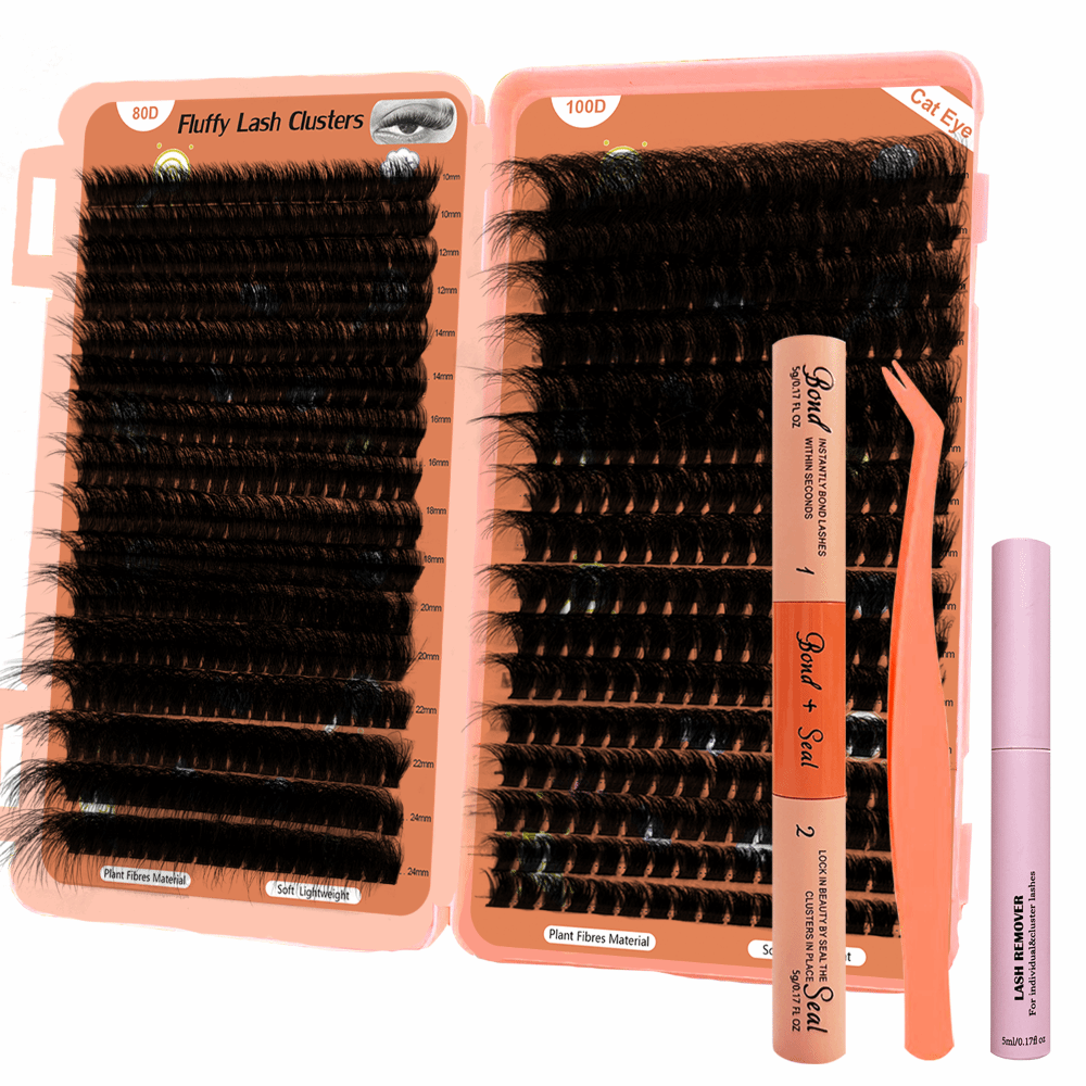 Mega Volume Lash - 長持ちDカールつけまつげ メガボリューム 10-24mm ミックス長さ まつげエクステ ラッシュクラスター