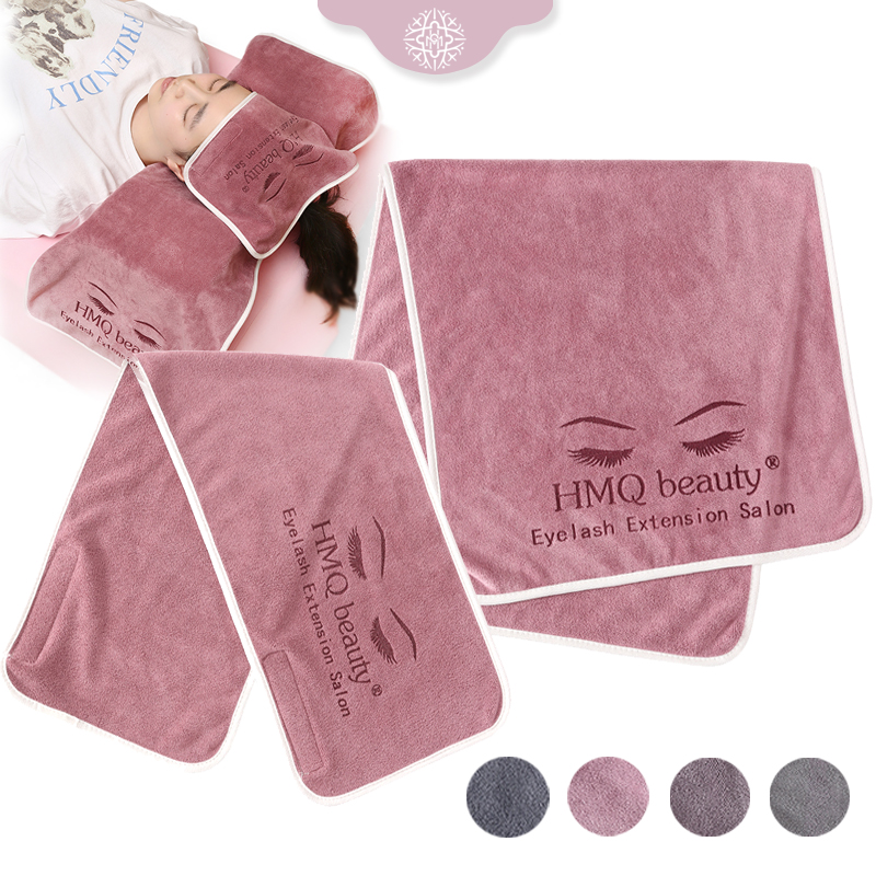Eyelash Extension Salon - 再利用可能なまつげエクステンションサロントオルグラフトまつげ用ソフトターバンヘアキャップスパ枕タオルラッシュアクセサリーメイクアップツール