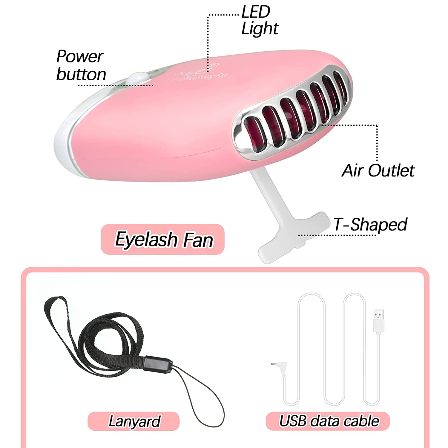 3 in 1 USB 空調ラッシュファンドライヤーラッシュシ - Eyelash Extension Fan のレビューと価格