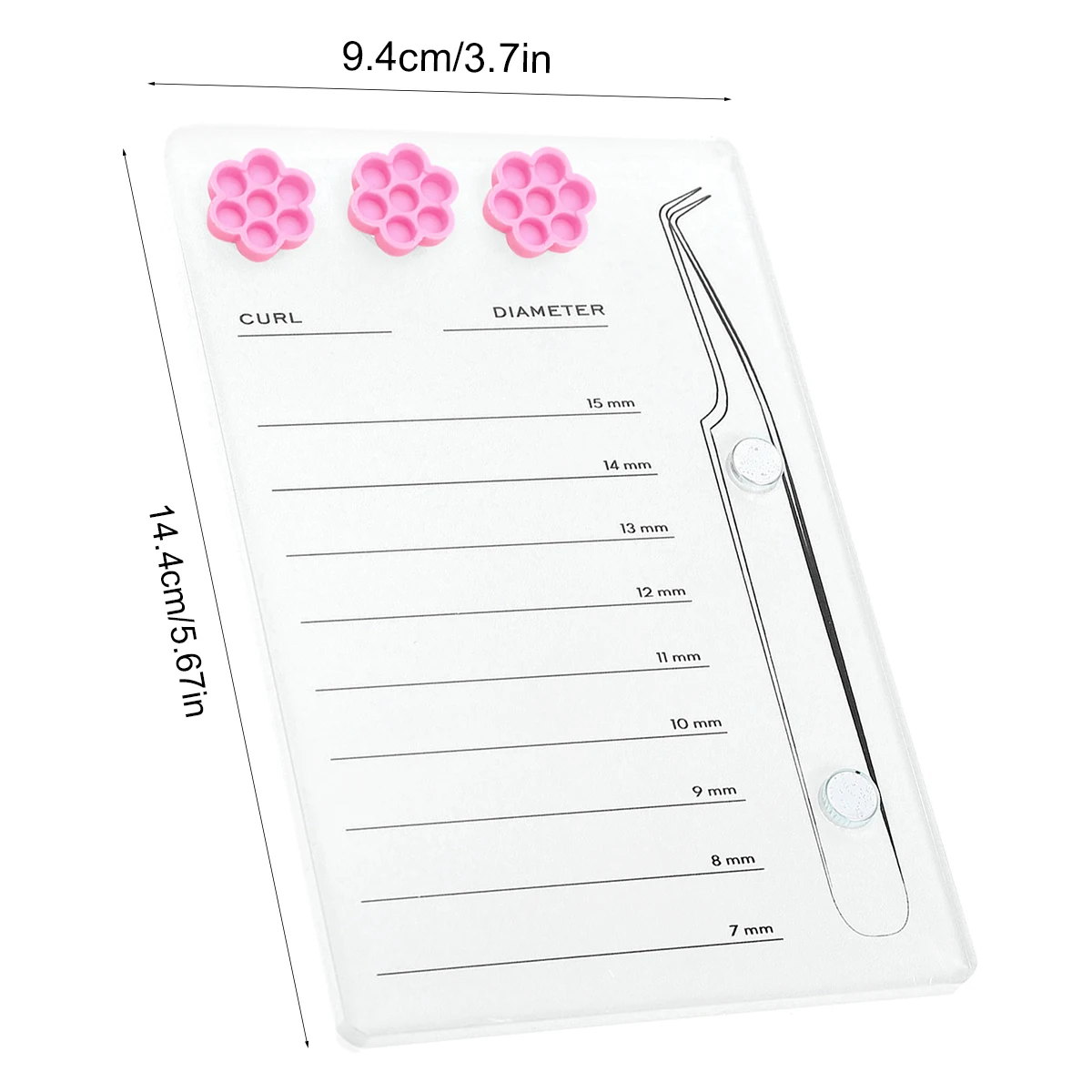 まつげエクステンション用スケールホルダー、磁石付きアクリル製 - Eyelash Extension Menu のレビューと価格