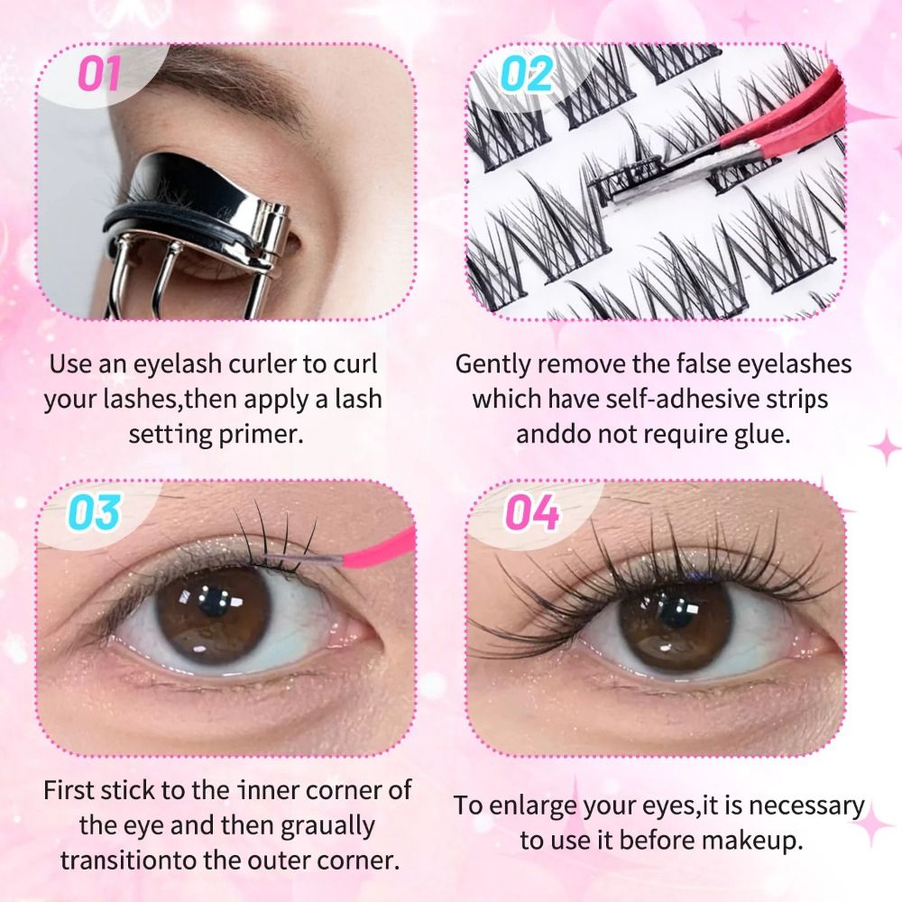 24列 8-13mm 長さ つけまつげ セルフ接着 簡単装着 - Eyelash Extension No 8 のレビューと価格