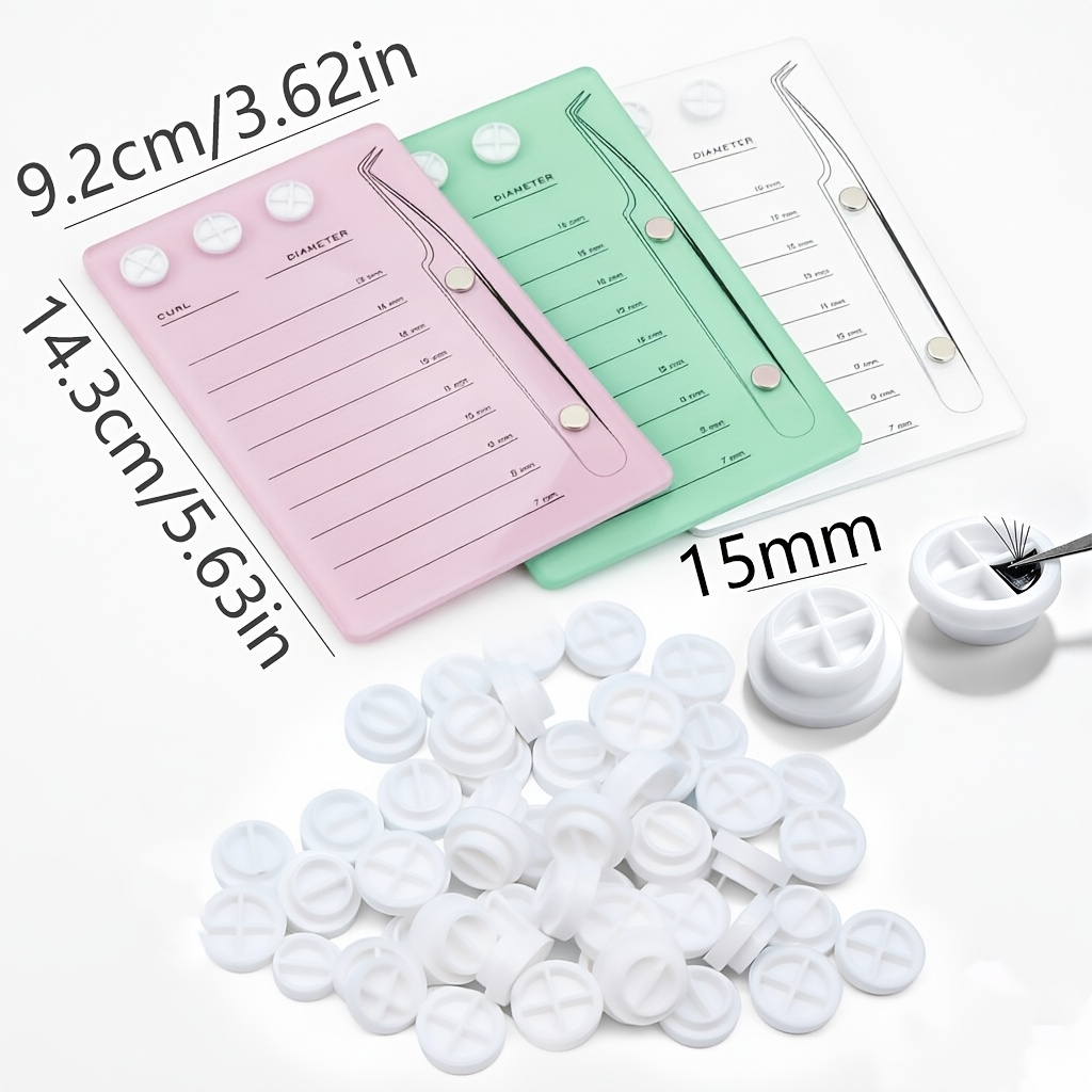 磁気アクリル製まつげエクステパレット、まつげタイルホルダー、 - Eyelash Extension Menu のレビューと価格