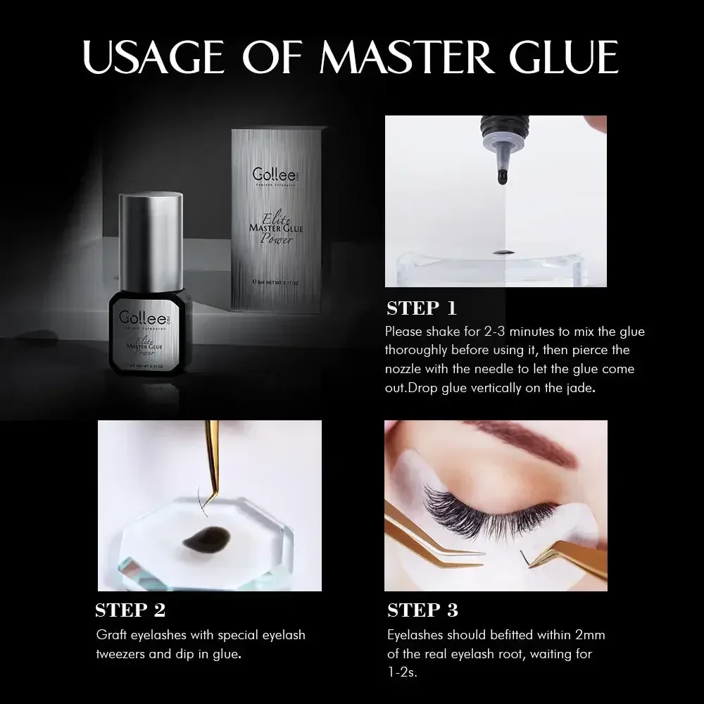 ゴールリー-まつげエクステ用の非常に強力な黒の接着剤,まつげ - Eyelash Extension Gel Remover のレビューと価格