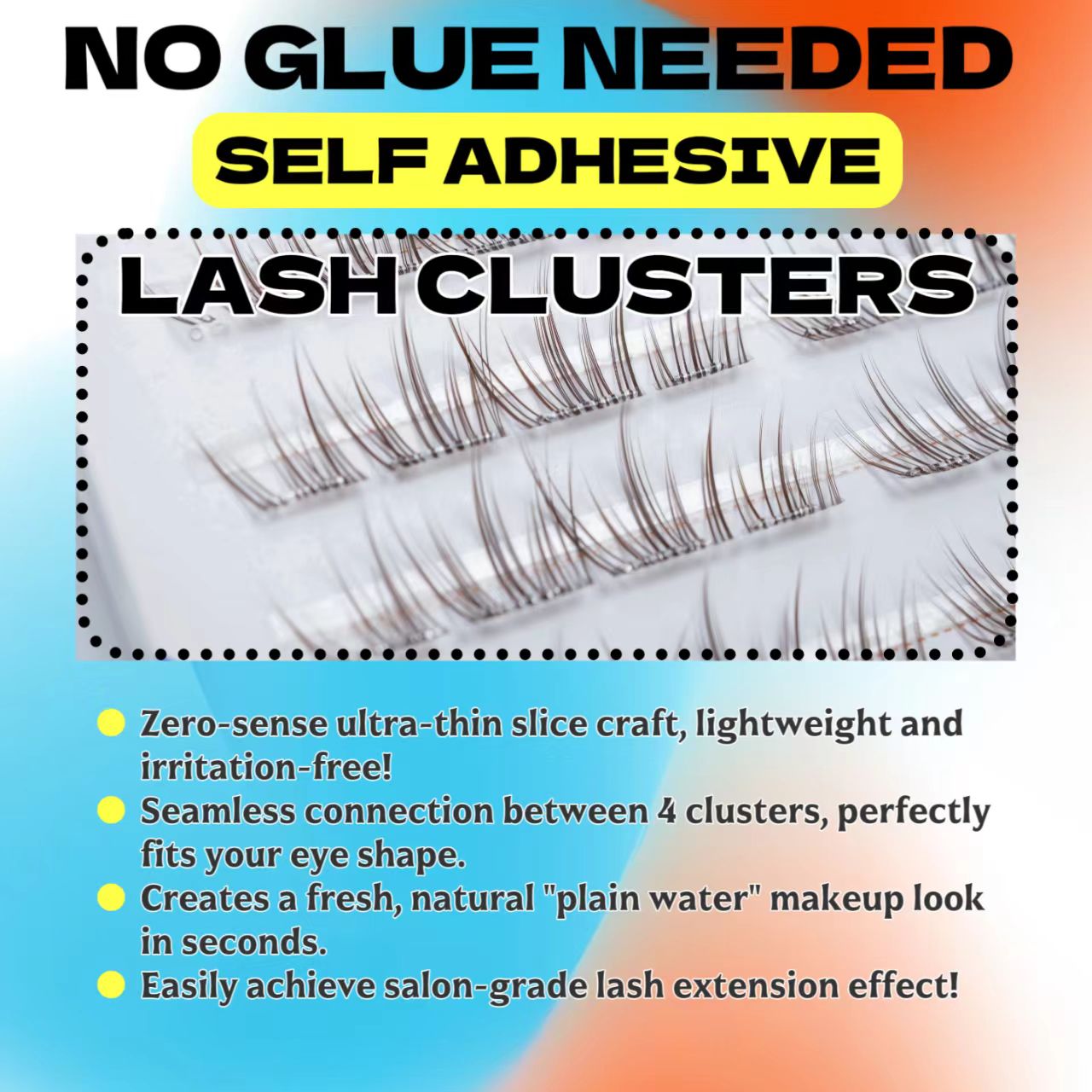 ナチュラルまつげ接着剤不要の個別まつげ束8-12mmふわふわ - Eyelash Extension No 8 のレビューと価格