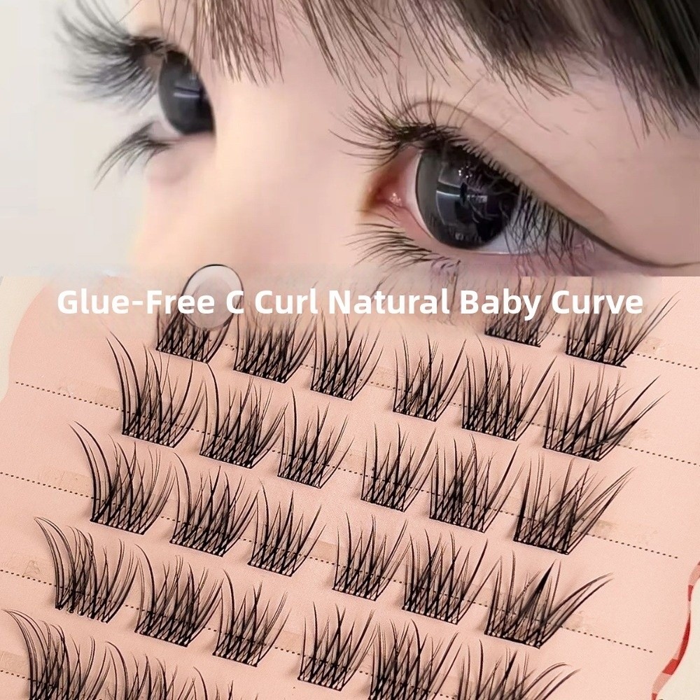 60 クラスター黒色自己粘着つけまつげ 8-12 ミリメート - Eyelash Extension No 8 のレビューと価格