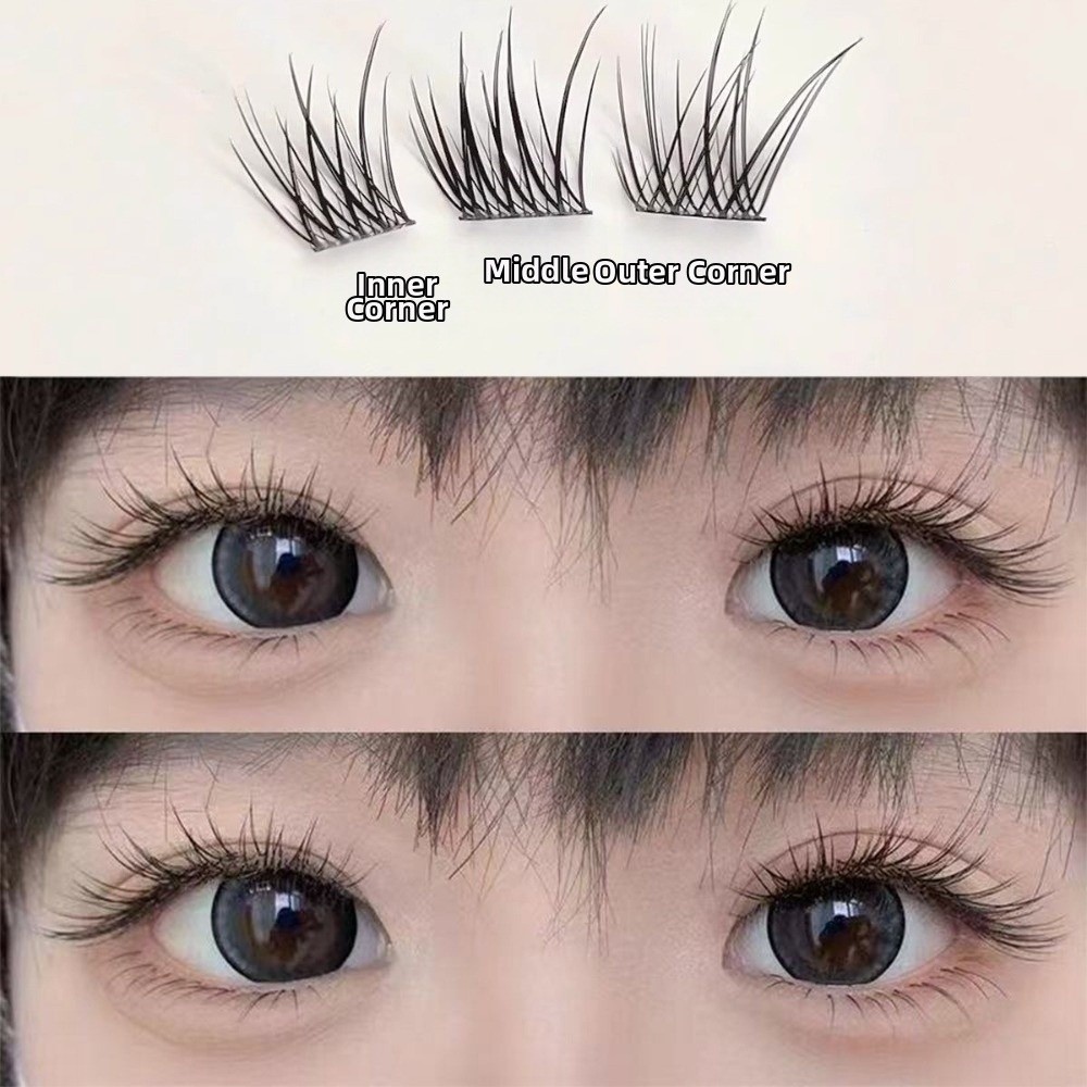 60 クラスター黒色自己粘着つけまつげ 8-12 ミリメート - Eyelash Extension No 8 のレビューと価格